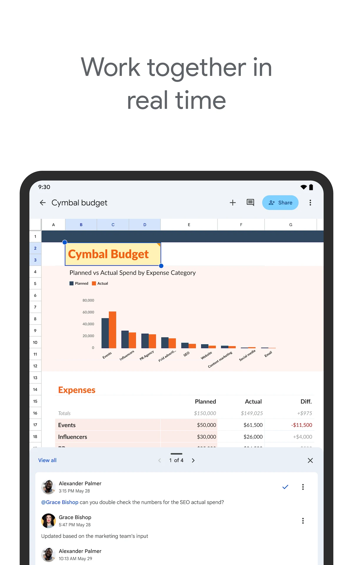 Google Sheets screenshot